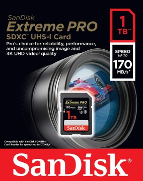 SANDISK 1TB 170MB EXTREME PRO  SDXC UHS I KART