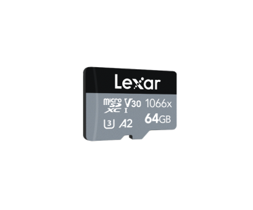 LEXAR 64GB MICRO SDXC 1066X UHS-I 160MB READ/70MB WRITE MEMORY CARD