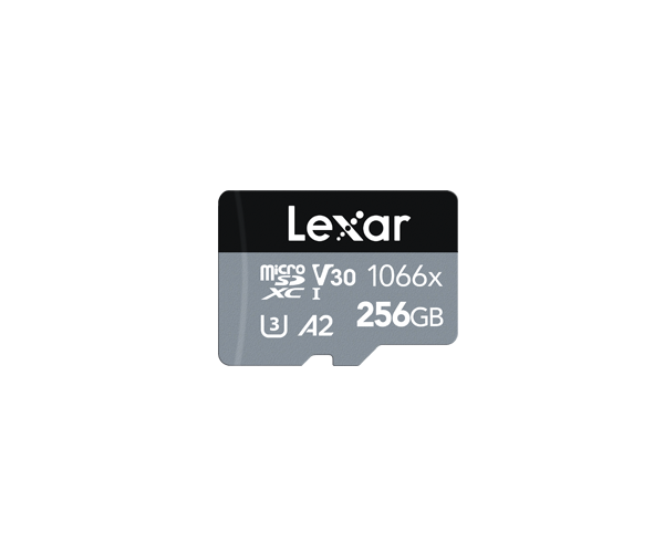 LEXAR 256GB MICRO SDXC 1066X UHS-I 160MB READ/120MB WRITE MEMORY CARD