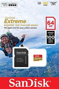 SANDISK 64GB MICROSDXC A1 EXTREME 100MB  HAFIZA KARTI