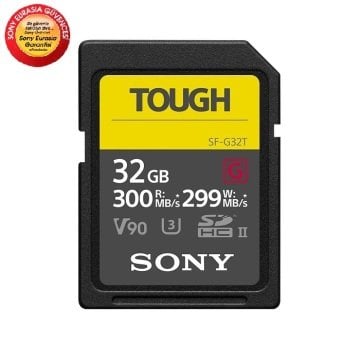 SONY 32GB SDXC SF32TG TOUGH SERI PROF, CL10 UHS-II R300 W299 H.KARTI