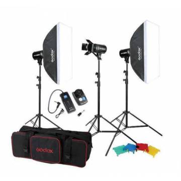 GODOX GS400 II-D 3'LÜ PARAFLAŞ KIT (400WATT)