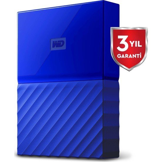 WD 4TB MY PASSPORT  USB 3.0 GÜVENLİ TAŞINABİLİR HARDDISK (MAVİ)BLUE)