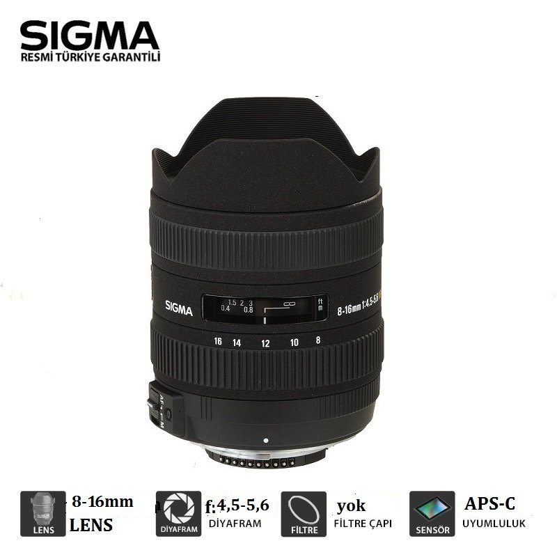 SIGMA 8-16MM  F4.5-5.6 DC HSM LENS NIKON UYUMLU