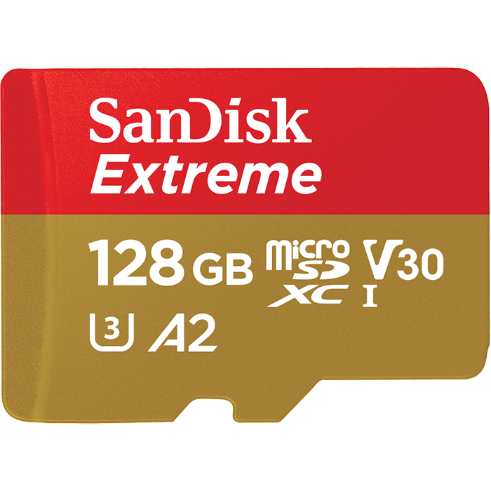 SANDISK 128GB 160MB EXTREME MICROSDXC UHS-I HAFIZA KARTI+ADAPTER  C10, U3, V30, 4K, A2