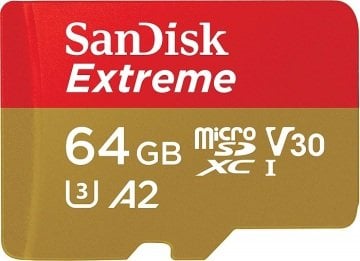 SANDISK 64GB 160MB EXTREME MICROSDXC UHS-I HAFIZA KARTI+ADAPTER  C10, U3, V30, 4K,
