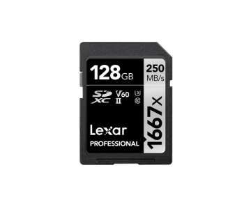 LEXAR 128GB SDXC 1667X UHSII  U3  V60 250/120 HAFIZA KARTI