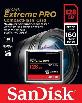 SANDISK 128GB CF 160MB(1067X)COMPACTFLASH HAFIZA KARTI