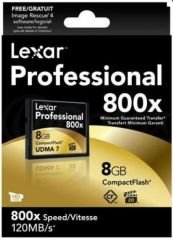 LEXAR 128GB COMPACT FLASH 800X 12O MB/SN PROFESSIONAL KART