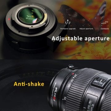 VILTROX EF-EOS M2 LENS ADAPTER  0.71x SPEEDBOSTER  CANON EF LENSLER İÇİN EOS EF-M AYNASIZ KAMERALAR İÇİN