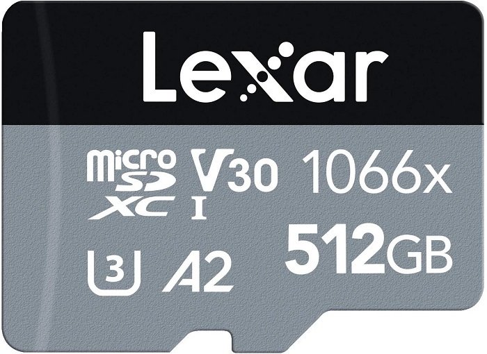 LEXAR 512GB MICRO SDXC 1066X UHS-I 160MB READ/120MB WRITE MEMORY CARD