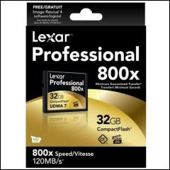 LEXAR 32GB COMPACT FLASH 800X 12O MB/SN PROFESSIONAL KART