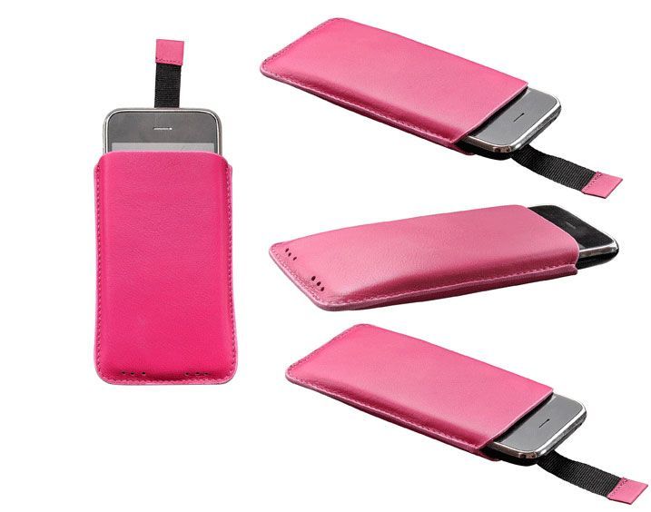 GoGo Natura u-slim iPhone 3G/3GS/4/4S Deri Kılıf (Fuşya)