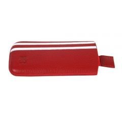 Bouletta Deri iPhone 4/4S Kılıfı (Kırmızı, Beyaz)