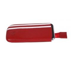 Bouletta Deri iPhone 4/4S Kılıfı (Kırmızı, Beyaz)