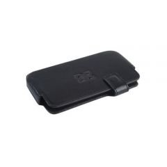 Bouletta Emniyet Kayışlı Deri iPhone 4/4S Kılıfı (Siyah)