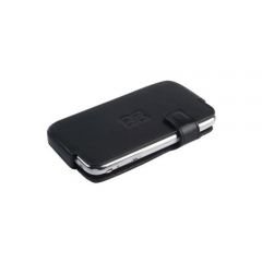 Bouletta Emniyet Kayışlı Deri iPhone 4/4S Kılıfı (Siyah)