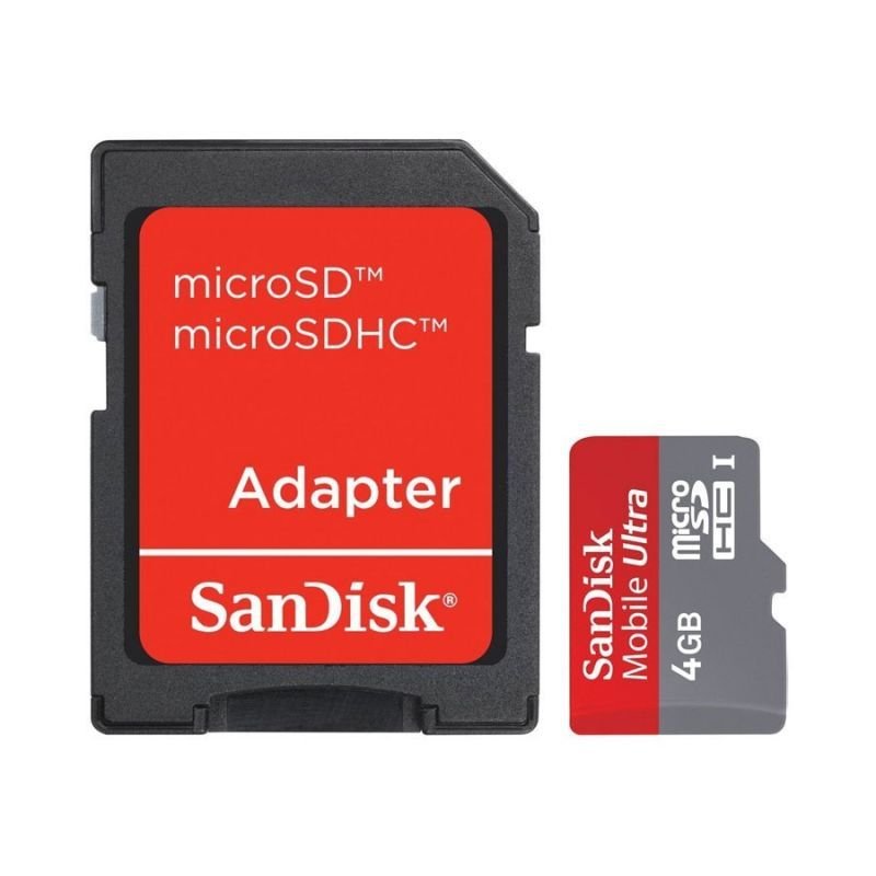SanDisk 4 Gb Ultra Micro SD SDHC Class 6 Hafıza Kartı (SDSDQY-004G-U46A)