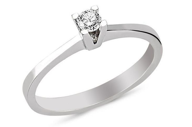 0.18 ct Pırlanta Tektaş Yüzük H Color Melis Gold