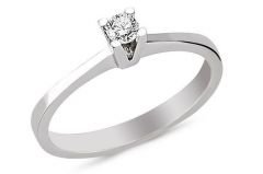 0.18 ct Pırlanta Tektaş Yüzük H Color Melis Gold