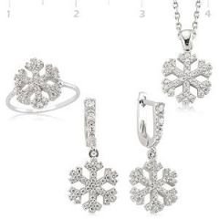 GUMUSH 925 Zirkon Taşlı Kartanesi Set | SET101106