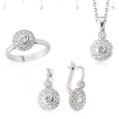 GUMUSH 925 Gümüş Zirkon Taşlı Set | SET101109
