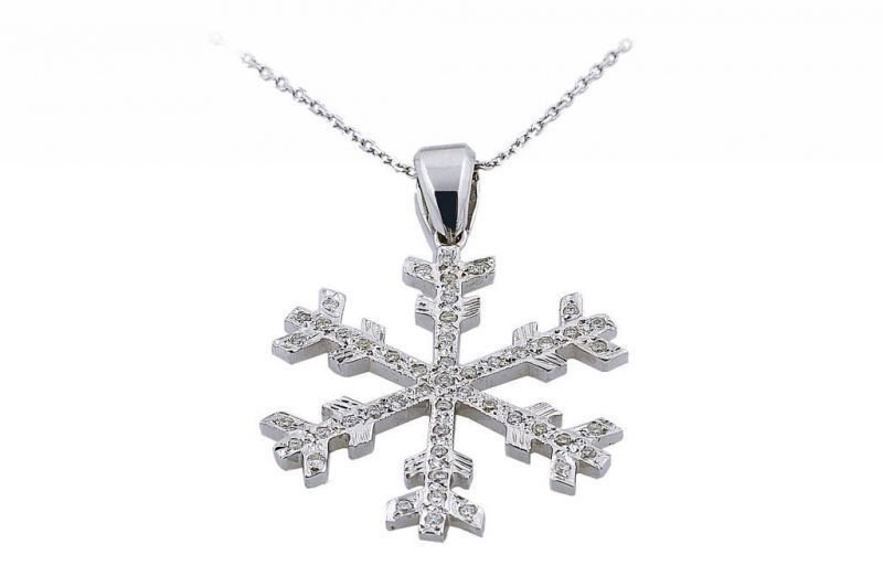 Pırlanta Kar Tanesi Kolye 18 Ayar P000394 Melis Gold