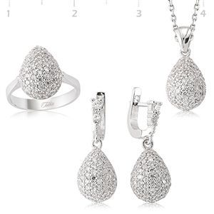 GUMUSH 925 Gümüş Zirkon Taşlı Set | SET101113