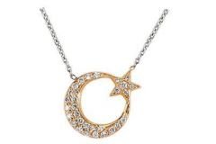 Pırlanta Ayyıldız  Kolye 18 Ayar PK000004 Melis Gold