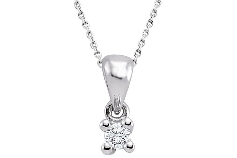Pırlanta TekTaş Kolye 18 Ayar PK000006 Melis Gold