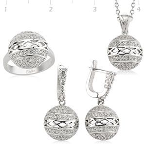 GUMUSH 925 Gümüş Zirkon Taşlı Set | SET101116