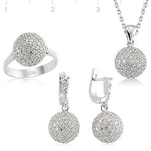 GUMUSH 925 Gümüş Zirkon Taşlı Set | SET101117