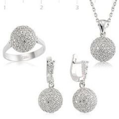 GUMUSH 925 Gümüş Zirkon Taşlı Set | SET101117