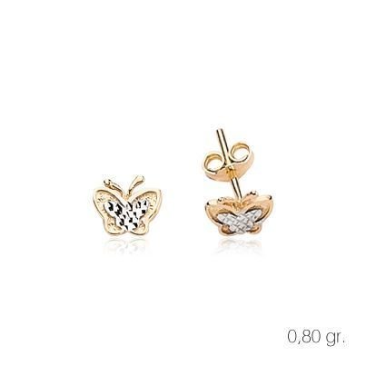 Myra Gold Kelebek Figürlü Çok Şirin Çocuk Küpesi