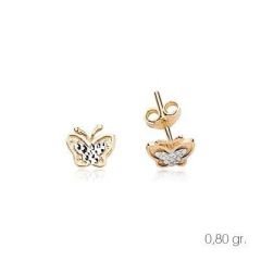 Myra Gold Kelebek Figürlü Çok Şirin Çocuk Küpesi