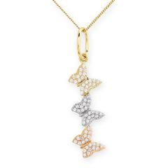 Myra Gold Zirkon Taşlı Kelebek Kolye