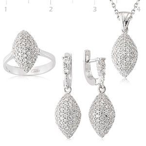 GUMUSH 925 Gümüş Zirkon Taşlı Set | SET101119