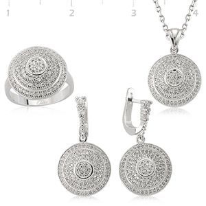 GUMUSH 925 Gümüş Zirkon Taşlı Set | SET101123