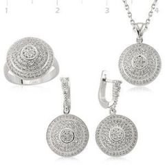 GUMUSH 925 Gümüş Zirkon Taşlı Set | SET101123