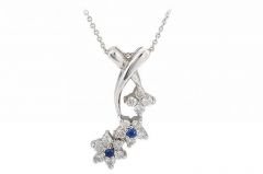 Pırlanta Safir Kolye 18 Ayar P000503 Melis Gold