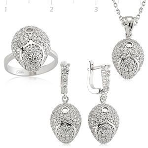 GUMUSH 925 Gümüş Zirkon Taşlı Set | SET101124