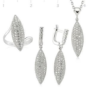 GUMUSH 925 Gümüş Zirkon Taşlı Set | SET101126
