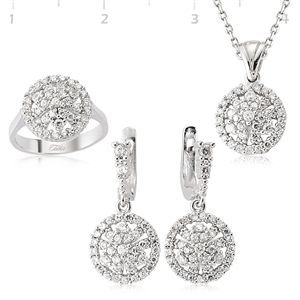 GUMUSH 925 Gümüş Zirkon Taşlı Set | SET101128