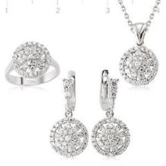 GUMUSH 925 Gümüş Zirkon Taşlı Set | SET101128