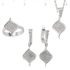 GUMUSH 925 Gümüş Zirkon Taşlı Set | SET101130