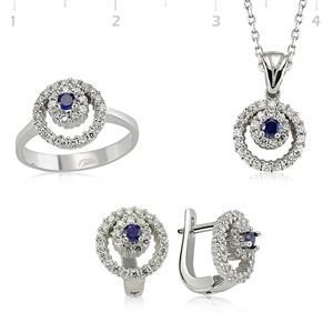 GUMUSH 925 Gümüş Zirkon Taşlı Set | SET101131