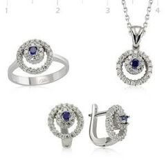 GUMUSH 925 Gümüş Zirkon Taşlı Set | SET101131