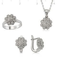 GUMUSH 925 Gümüş Zirkon Taşlı Set | SET101132