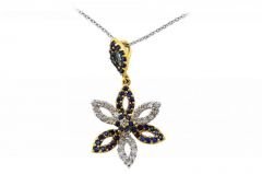 Pırlanta Safir Kolye 18 Ayar P250004 Melis Gold