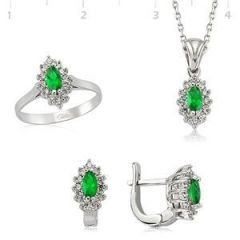 GUMUSH 925 Gümüş Zirkon Taşlı Set | SET101133